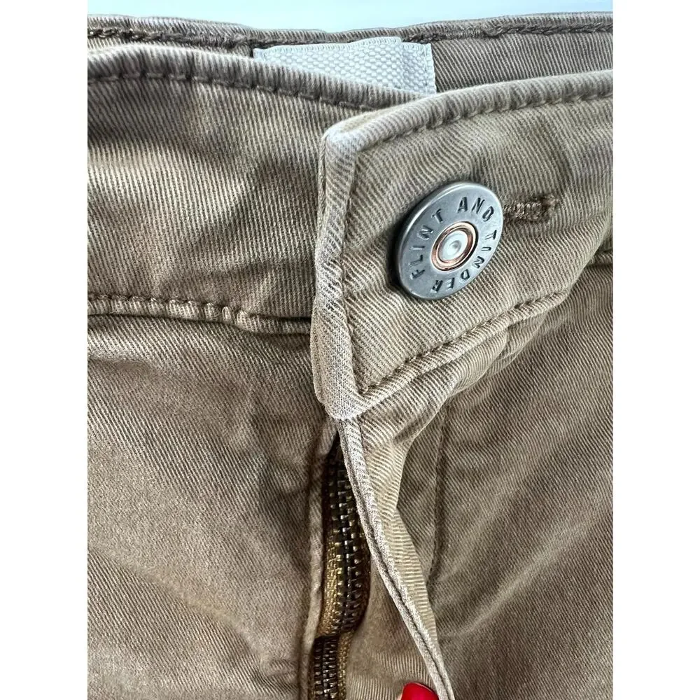 Flint and Tinder Men's Brown Cotton Stretch Mid Rise Bermuda Shorts Size 32